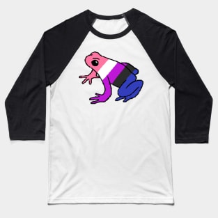 Pixel Genderfluid Frog Baseball T-Shirt